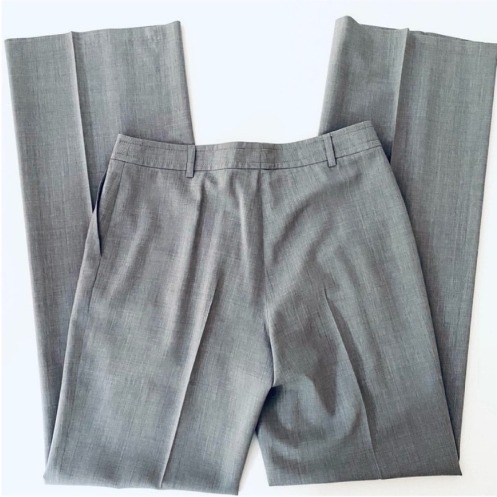 Akris Punto Women’s Pants Trousers Gray Straight Leg Stretch 100% wool size 8 - Picture 3 of 13